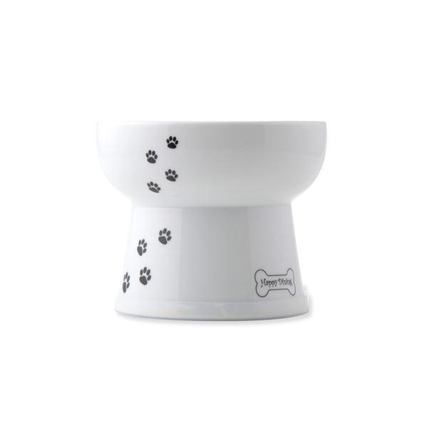 （まとめ）ハッピーダイニング 脚付ウォーターボウル 犬柄・犬用 シリコン付き（ペット用品）〔×20セット〕