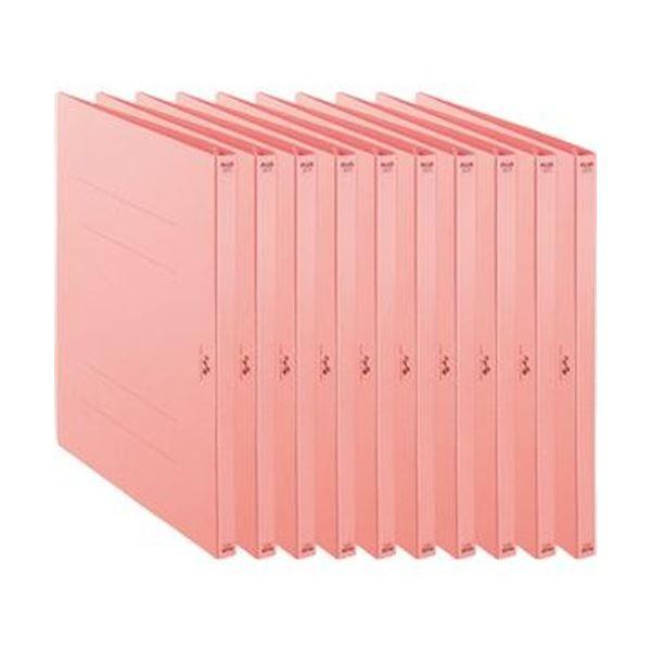 （まとめ）プラス たすけあ 利用者カルテフラットファイル A4タテ ピンク FL-805FF-PK 1パック（10冊）〔×20セット〕