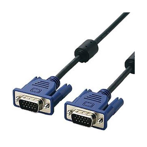 （まとめ）エレコム RoHS準拠D-sub15ピン（ミニ）ケーブル ブラック 3m CAC-30BK/RS 1本〔×10セット〕