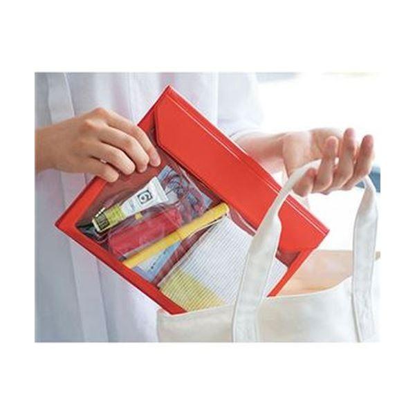 まとめ）キングジム かさばらないバッグインバッグフラッティ A4ヨコ