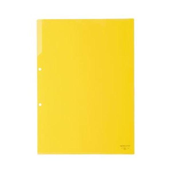 （まとめ）コクヨ クリヤーホルダー（2穴あき・カラー）A4 黄 フ-750Y 1セット（50枚）〔×3セット〕