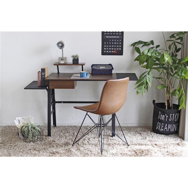 デイ デスク ブラウン 幅134cm 【組立品】