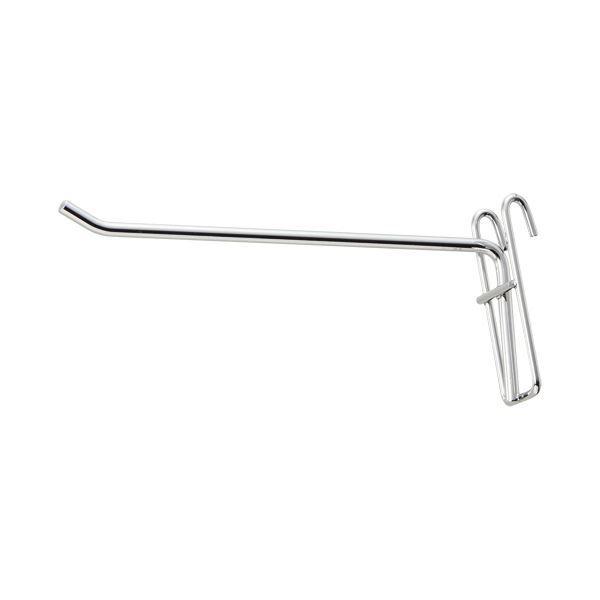 （まとめ）店研創意 ストア・エキスプレス スリムNフック φ5mm L15cm クロームメッキ 1パック（10本） 〔×10セット〕