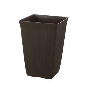 〔24個セット〕 角型 植木鉢/プランター 〔10号 ダークブラウン〕 約幅24cm 日本製 深型 リッチェル フォーレ スクエアポット