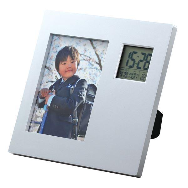 まとめ) 2WAYフォトフレームクロック 〔×5セット〕 : ネットプラザ