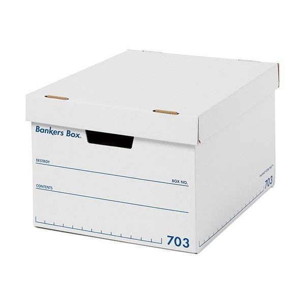フェローズ バンカーズボックス 703sボックス A4 ふた付 ホワイト/ブルー 1006001 1セット(15個：3個×5パック)