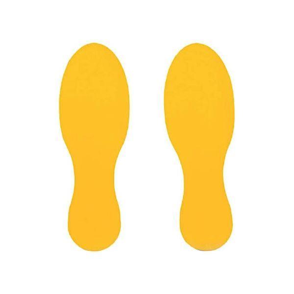 (まとめ) 岩田製作所 ラインプロ 足型シート(黄) LPF2 1パック(2枚) 〔×20セット〕