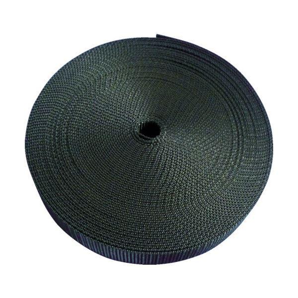 (まとめ) TRUSCO ナイロン平ベル 1.2t×20mm×10m 黒 TNB2010-BK 1巻 〔×5セット〕