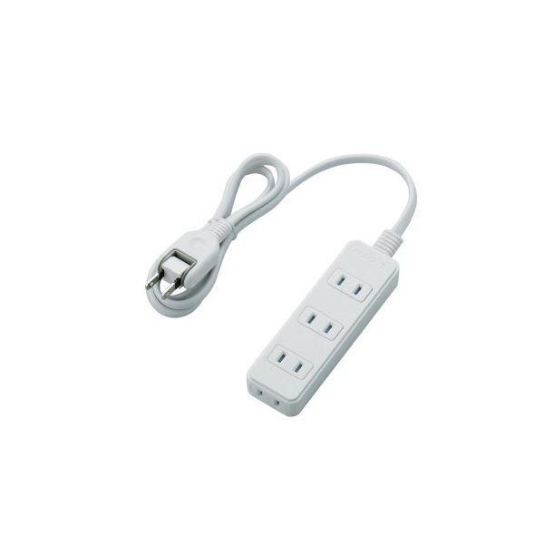 (まとめ) エレコム ほこりシャッター付き電源タップ 2P・4個口 ホワイト 1.0m T-ST02-22410WH 1個 〔×5セット〕