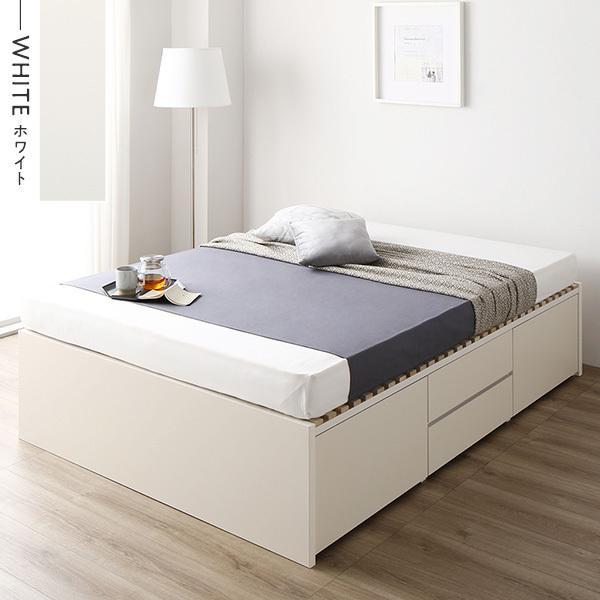 組立設置付き〕 収納 ベッド ダブル フレームのみ ブラウン AAB