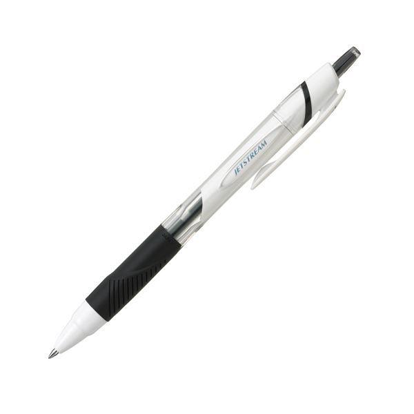 (まとめ) 三菱鉛筆 JETSTREAM 0.5mm SXN15005.24 白軸/黒 10本 〔×10セット〕