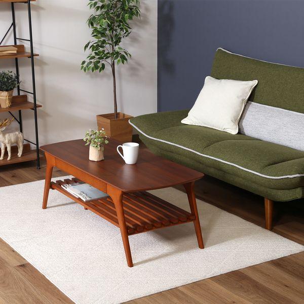 引出し付きセンターテーブル BR ブラウン 組立品 : ネットプラザ