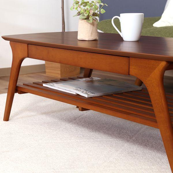 引出し付きセンターテーブル BR ブラウン 組立品 : ネットプラザ