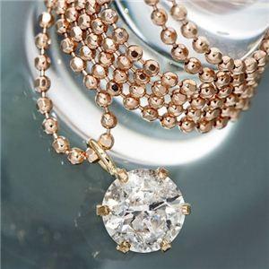 K18PG 0.4ctダイヤモンドペンダント/ネックレス
