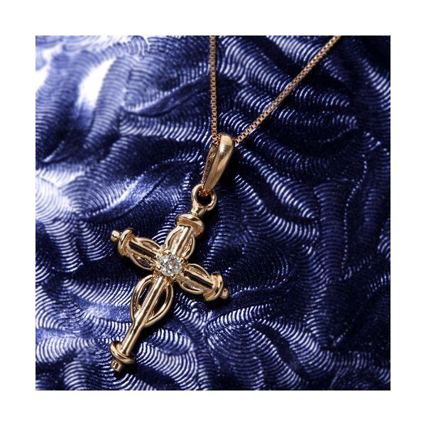 10金ピンクゴールド（K10PG） クロスダイヤモンドペンダント/ネックレス 新品 送料無料 Folli Follie フォリフォリ ペンダント ネックレス K10