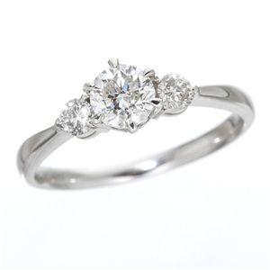 K18ホワイトゴールド0.7ct ダイヤリング 指輪 キャッスルリング 7号 指輪