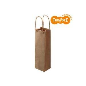 （まとめ）TANOSEE 合切袋袋 丸紐 茶無地・ぶどう酒瓶用 30枚入×10容器に並べる 文具、ステーショナリー-ラッピング用品