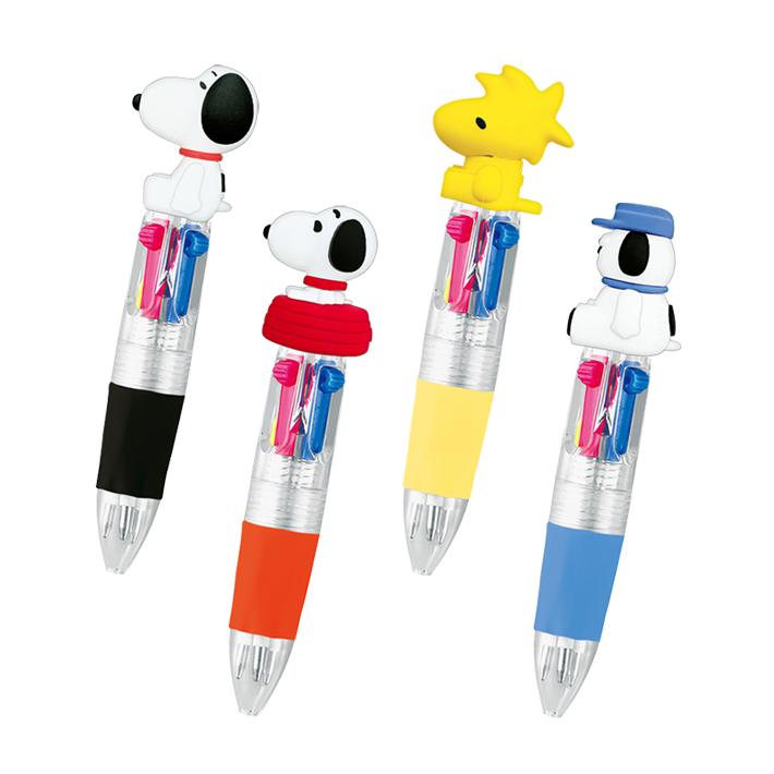 ベースボールスヌーピー ソフビ CRUX（クラックス） スヌーピー マスコットミニボールペン 油性 4色