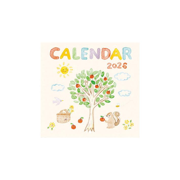 RYU-RYU（リュリュ） 2026年 壁掛けカレンダー 水彩カレンダー CK-2604