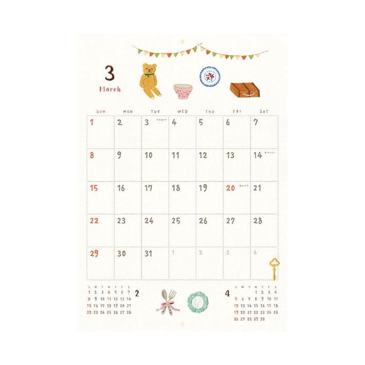 Rio カレンダー壁掛け RYU-RYU（リュリュ） 2026年 壁掛けカレンダー ステッチカレンダー CK