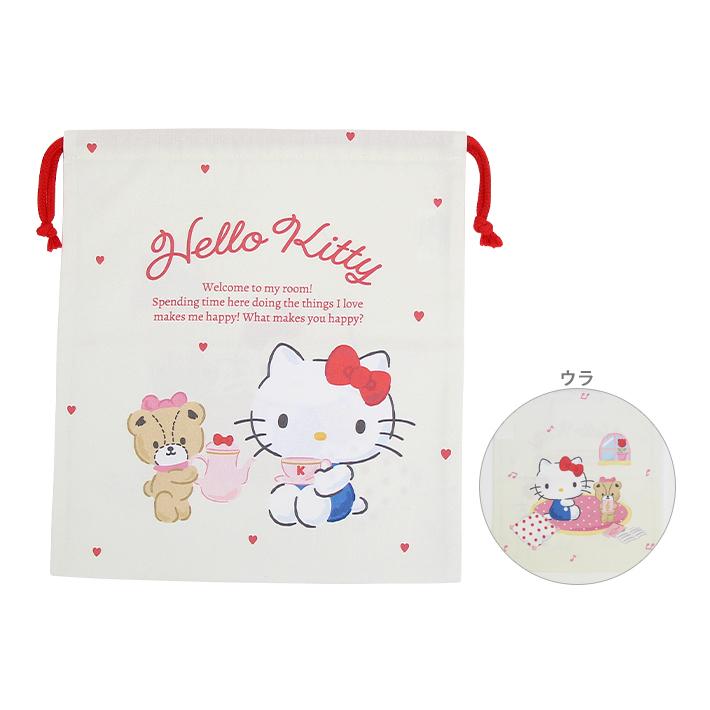 ハローキティ 巾着 M Hkt4 0 M便 1 2 Mry シブヤ文具 通販 Yahoo ショッピング