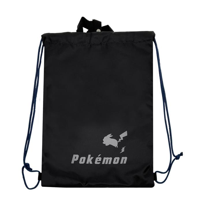 ポケモン - らくらく太郎 Pokemon（ポケモン） らくらくナップ ナップサック クロ ピカチュウ柄