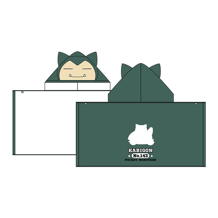 ポケモン フード付きコンパクトバスタオル ウェア カビゴン柄 Ck シブヤ文具 通販 Paypayモール