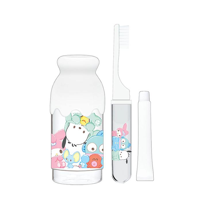 サンリオ　フローラルポエム　小瓶セット sanrio（サンリオ） サンリオキャラクターズ ミルク瓶型ハミガキセット
