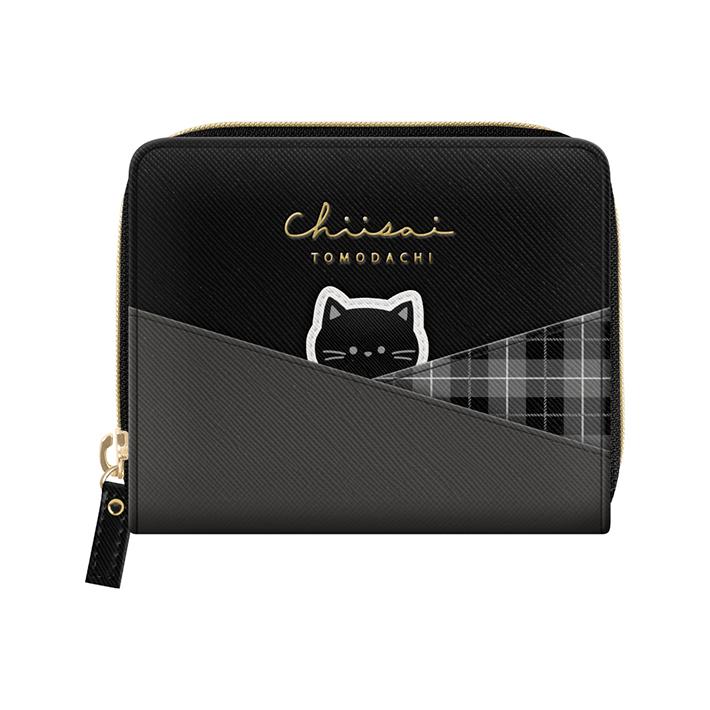 CRUX（クラックス） ぴょこふれ 二つ折り財布 クロネコ柄 129763 [M便