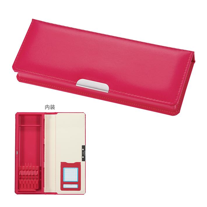 クツワ 筆箱 片面 クラリーノ レッド CX128 新入学文具 [M便 1/2