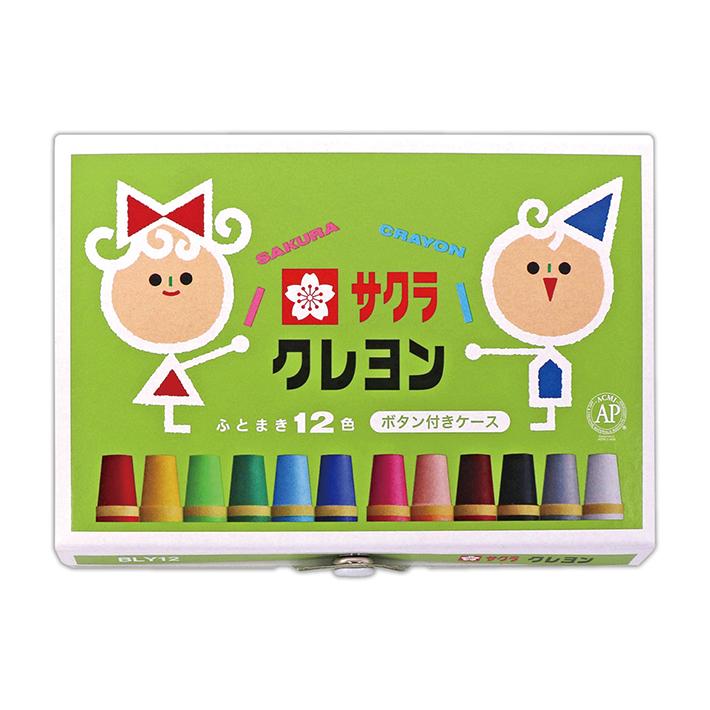 サクラクレパス サクラクレパス クレヨン ふとまき 12色 ボタン サクラクレパス サクラクレパス クレヨン ふとまき 12色 ボタン