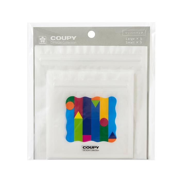 サクラクレパス クーピーデザイン ジッパーバッグ 大小セット QZB-FY