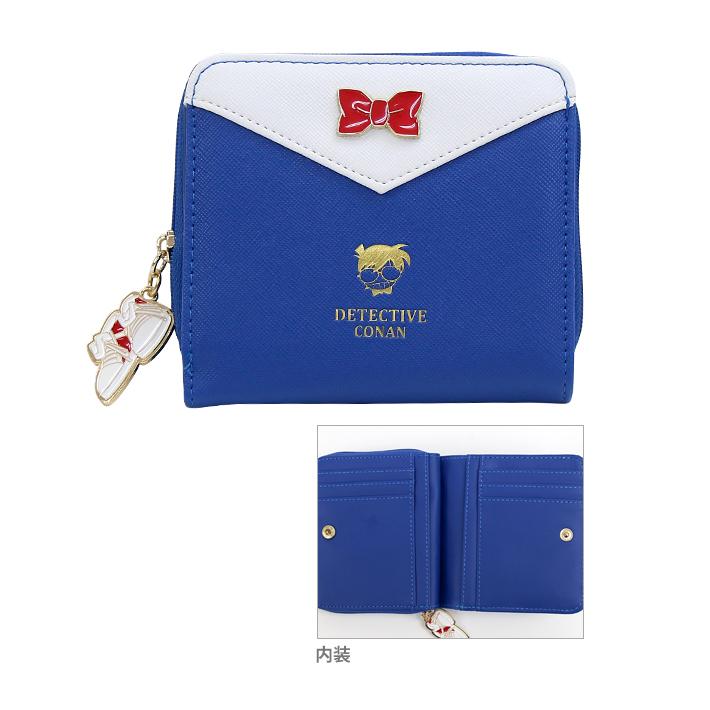 名探偵コナン 二つ折り財布 コナンリボン柄 シブヤ文具 通販 Paypayモール