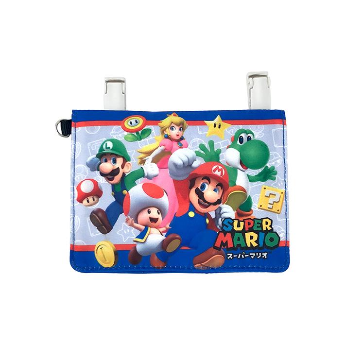 スーパーマリオ ショルダー付マルチポシェット マリオと仲間達柄 スーパーマリオ ショルダー付マルチポシェット マリオと仲間達柄