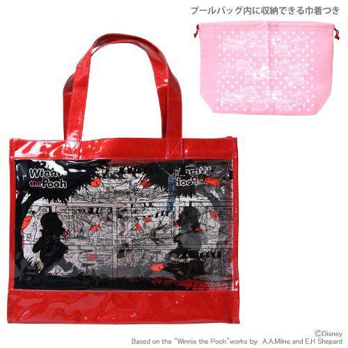 買い保障できる ディズニー くまのプーさん レジャーバッグ 巾着付 プールバッグ ビーチバッグ 5663re 8 アカ Pipal Co Jp