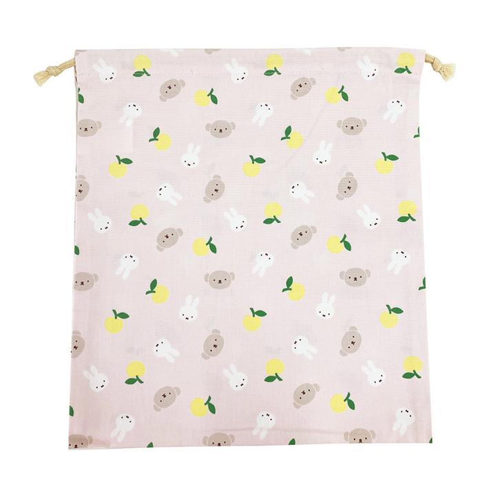 Miffy（ミッフィー） 巾着 大サイズ ピンク 総柄 BN1953PN-4 [M便 1/3 