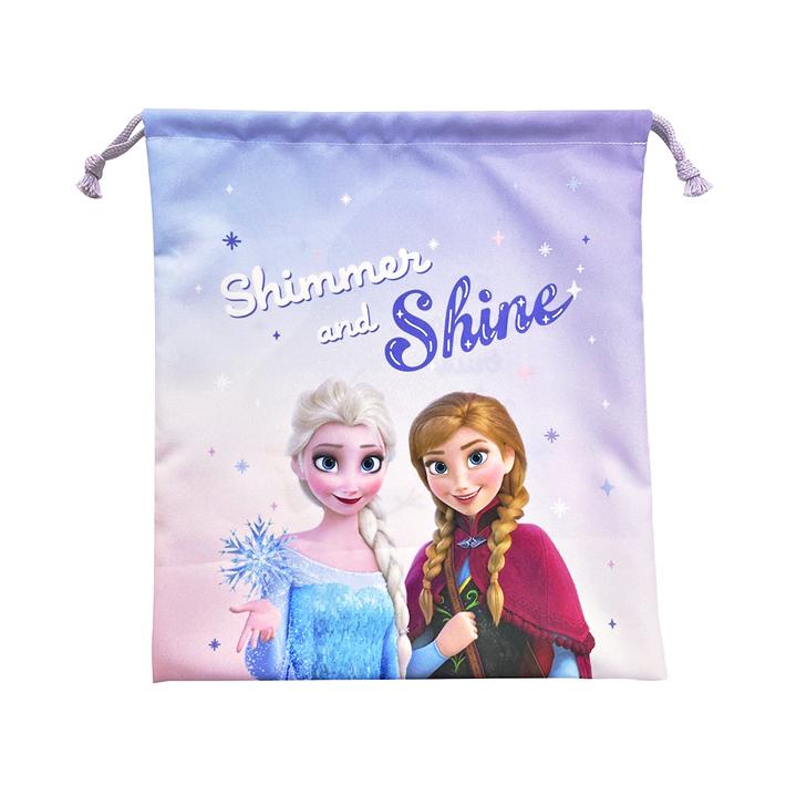 アナと雪の女王 ディズニー アナと雪の女王 巾着 大 ラベンダー