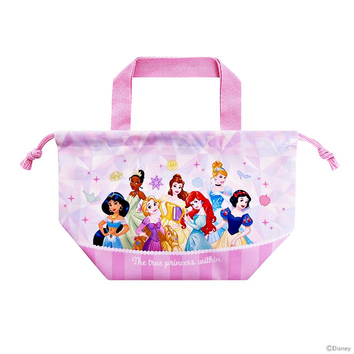 ディズニープリンセス ディズニープリンセス マチ付き 巾着 ピンク