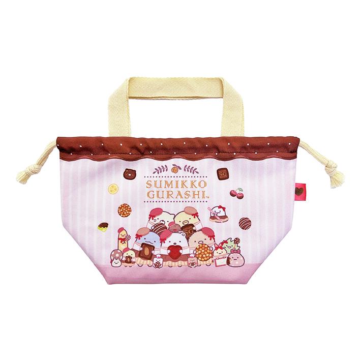 すみっコぐらし すみっコぐらし マチ付き 巾着 アイボリー SU594IV-6