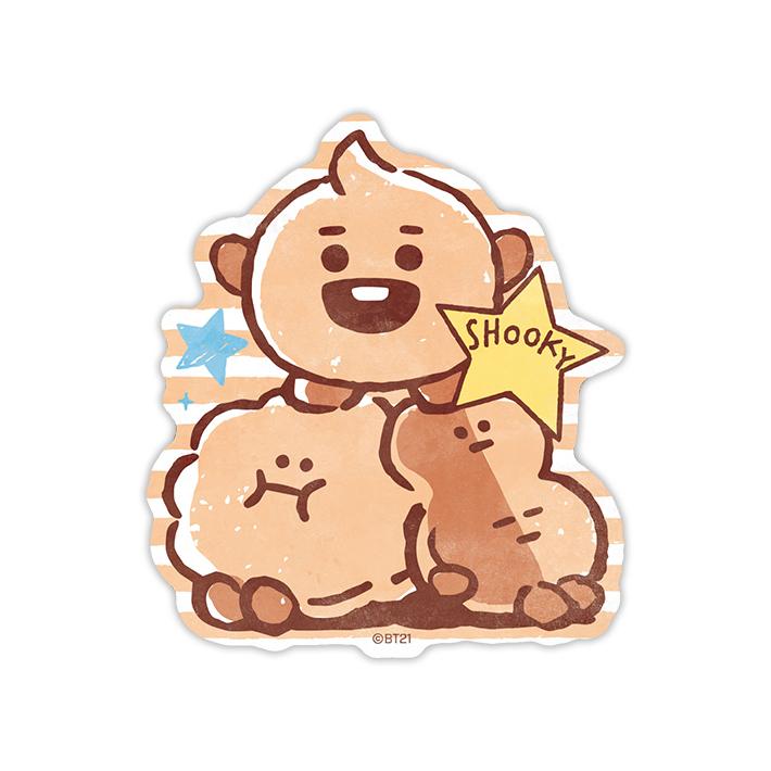 BT21 トラベルステッカー BABY SHOOKY [M便 1/120] : シブヤ文具