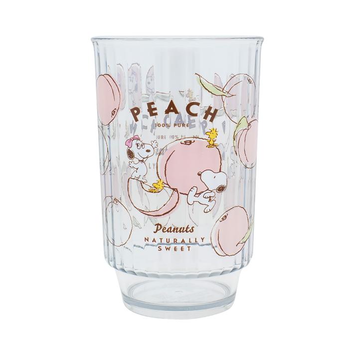 OSK スヌーピー プラカップ ピンク＜ピーチ柄＞ 520ml C-11 [M便