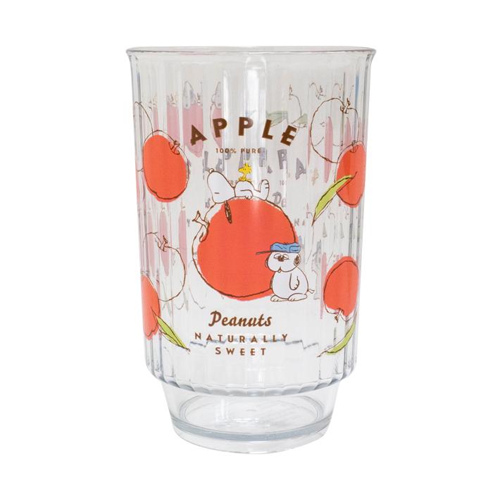 OSK（オーエスケー） スヌーピー プラカップ レッド＜りんご柄＞ 520ml