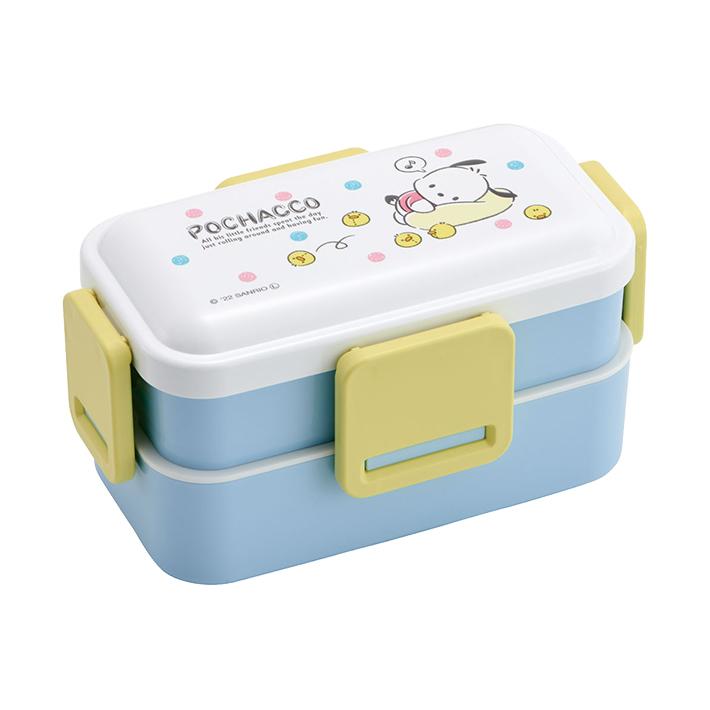 スケーター ポチャッコ 抗菌2段ふわっと弁当箱 600ml のんびり柄