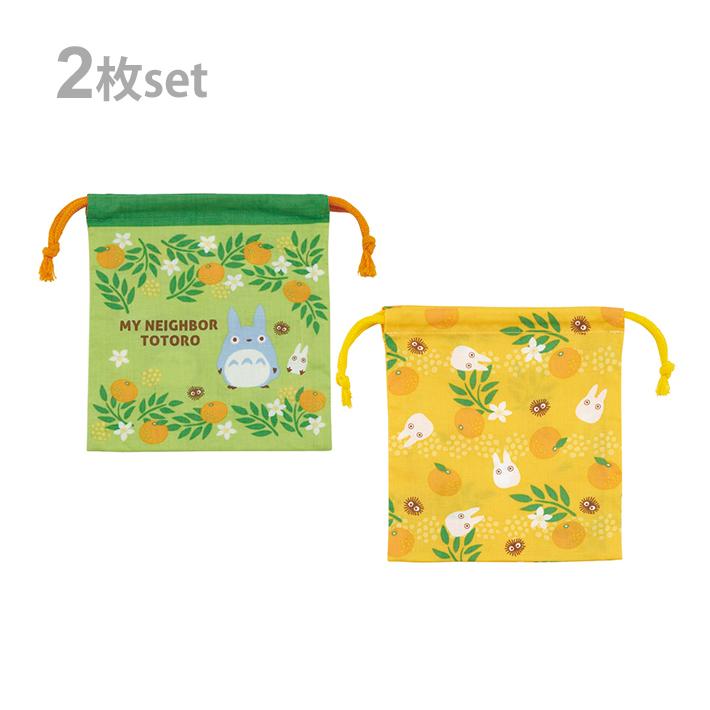 スタジオジブリ となりのトトロ マチ付き巾着 2枚セット KB64WN [M便 1