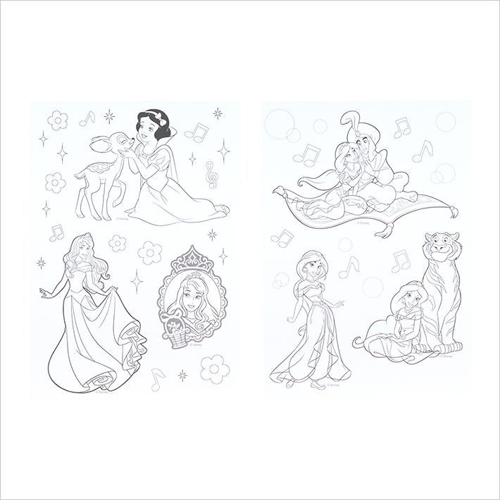サンスター文具 ディズニープリンセス ぬりえdeシール 4901771319833