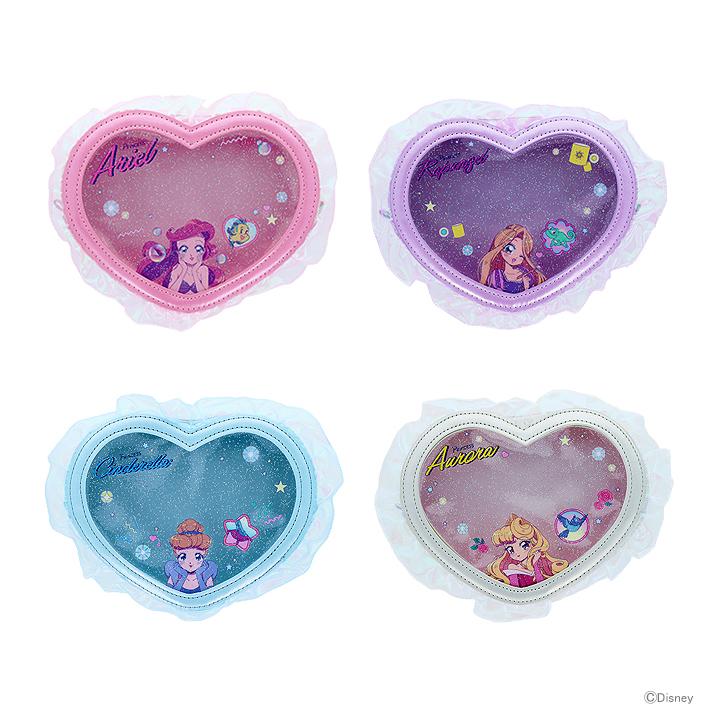 Disney（ディズニー） ディズニープリンセス ハート型クリアポーチ