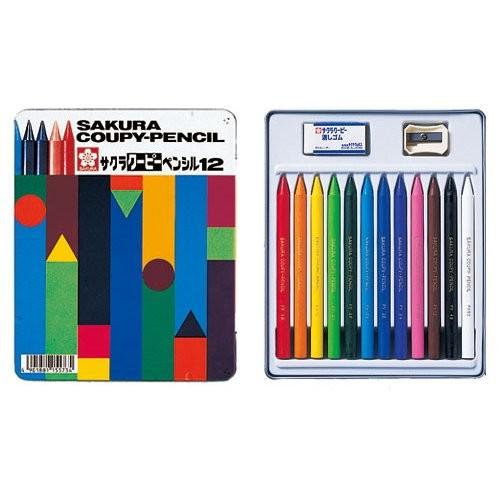 サクラクレパス サクラ クーピーペンシル(缶入り) 12色 [M便 1/1