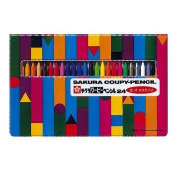 サクラクレパス サクラクーピーペンシル24色 ソフトケース入りfy24-r1
