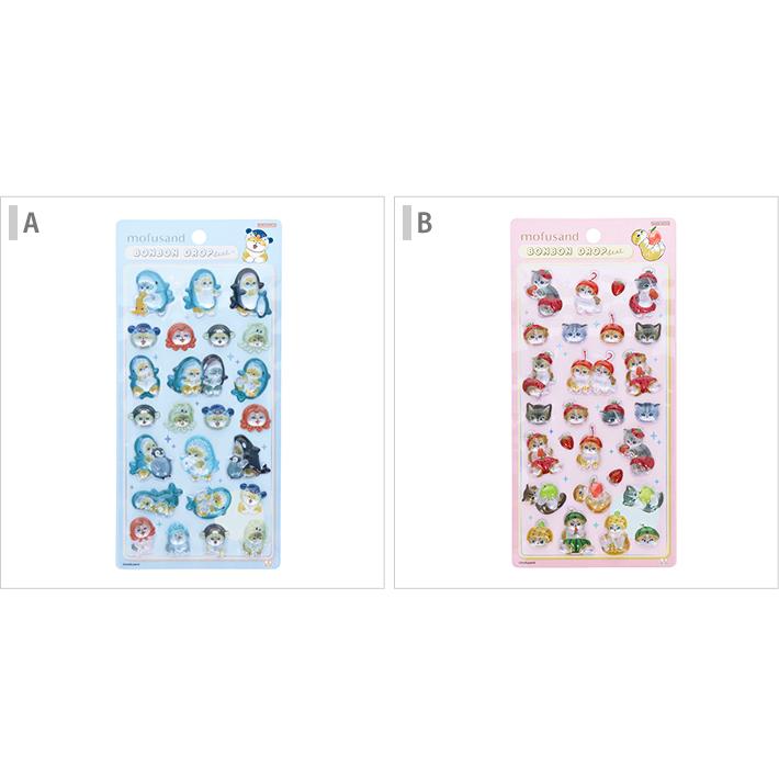 mofusand ボンボンドロップシール 2柄 [M便 1/6] : シブヤ文具