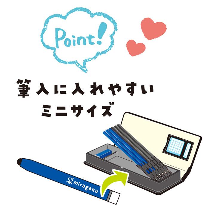 美品　通電チェック済　ミラクルウェーブ本体+3点付属品セット&特別ガイド付き クツワ（KUTSUWA） ミラガク タッチペン MT005 ブラック/ブルー